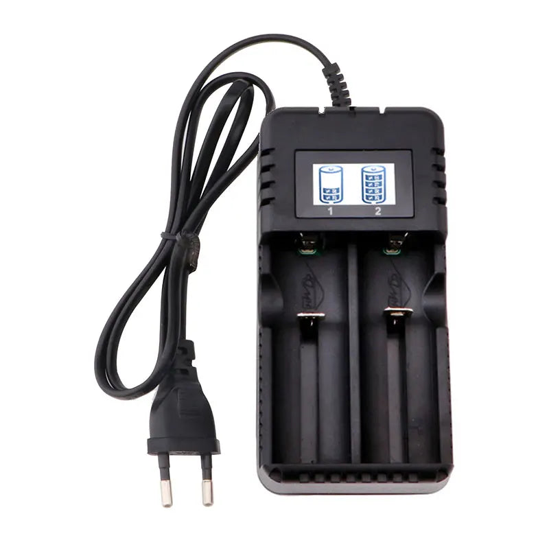 LCD 18650 Battery Charger 1 / 2 Slots Dual For 26650/18650/14500/16340 Charging 4.2V Rechargeable Lithium Battery Charger