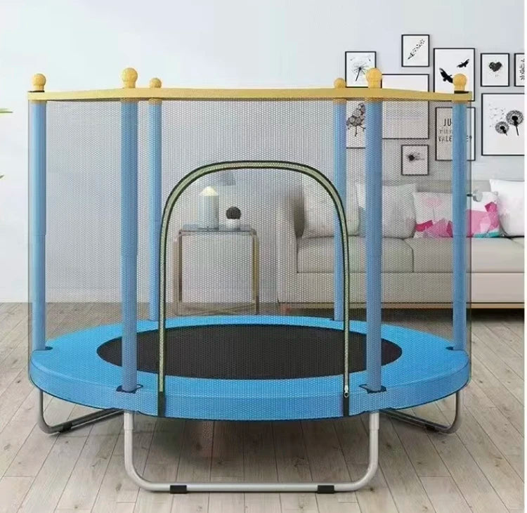 Outdoor Large Folding Trampoline with Safety Net Adult Coil Spring Bed Commercial Children Trampoline