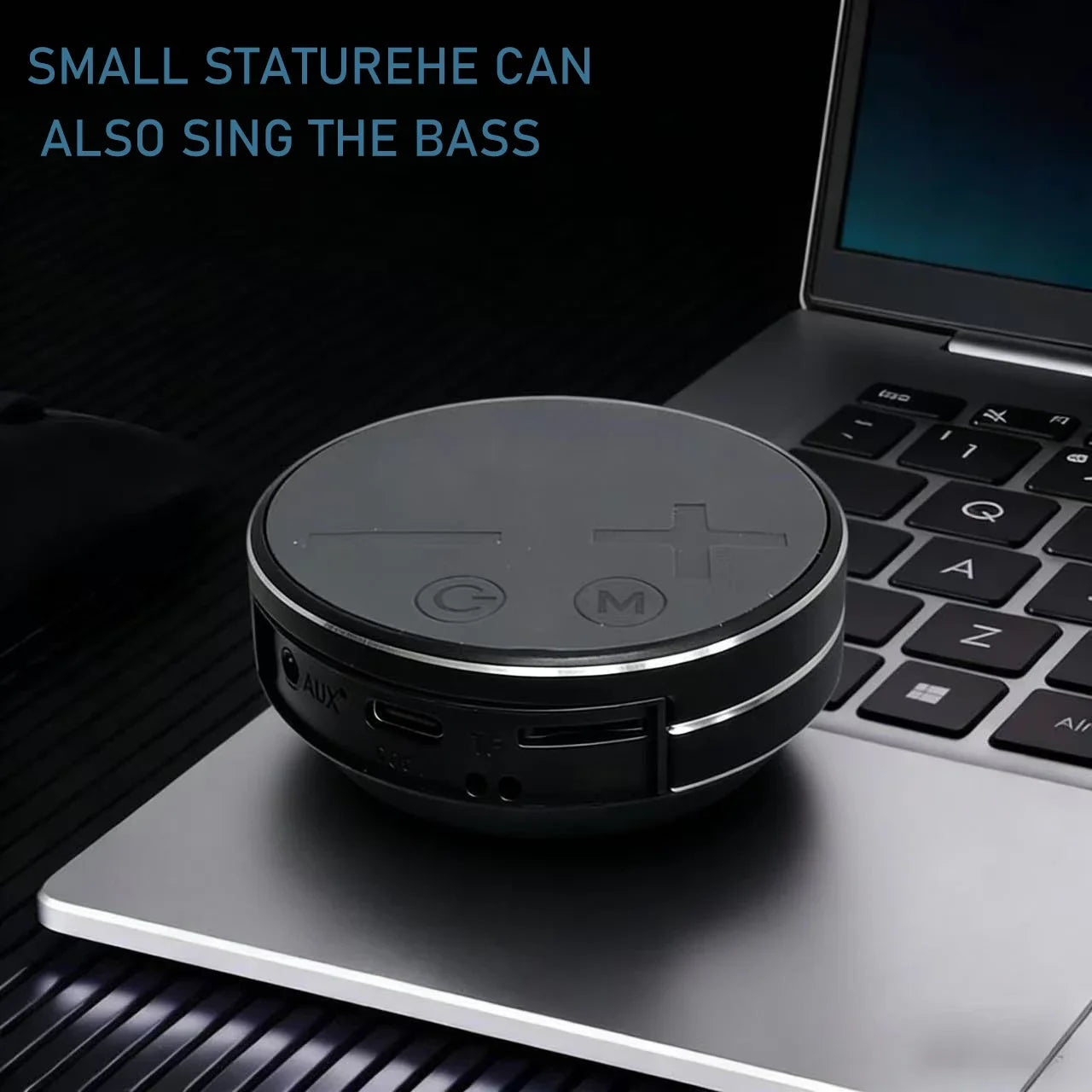 Bone Conduction Desktop Wireless Speaker with suction cups for secure attachment. Wireless TWS speaker, compatible with lanyard