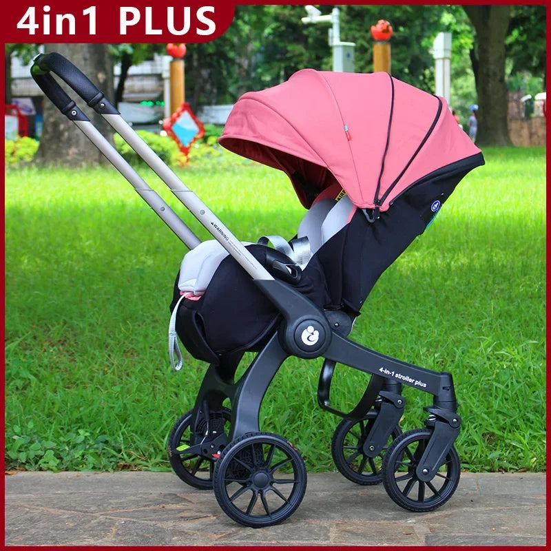 EU STOCK Foldable Lightweight baby stroller Multifunctional Four Wheels poussette bebe 3 en 1 Portable baby wagon