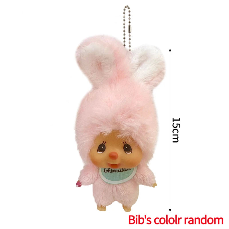 Monchhichi Plush Keychain Kawaii Monchichi Pendant Backpack Charms Cartoon Monchich Keyring Party Favor Gifts 키티 몬치치 モンチッチ