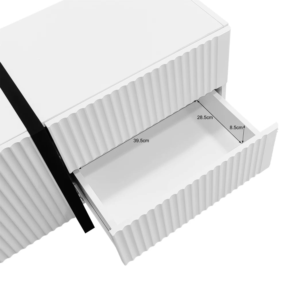 PINGGO Modern Large TV Cabinet 190cm Length Media Console with 3 Doors 2 Drawers, Storage TV Stand Entertainment Center