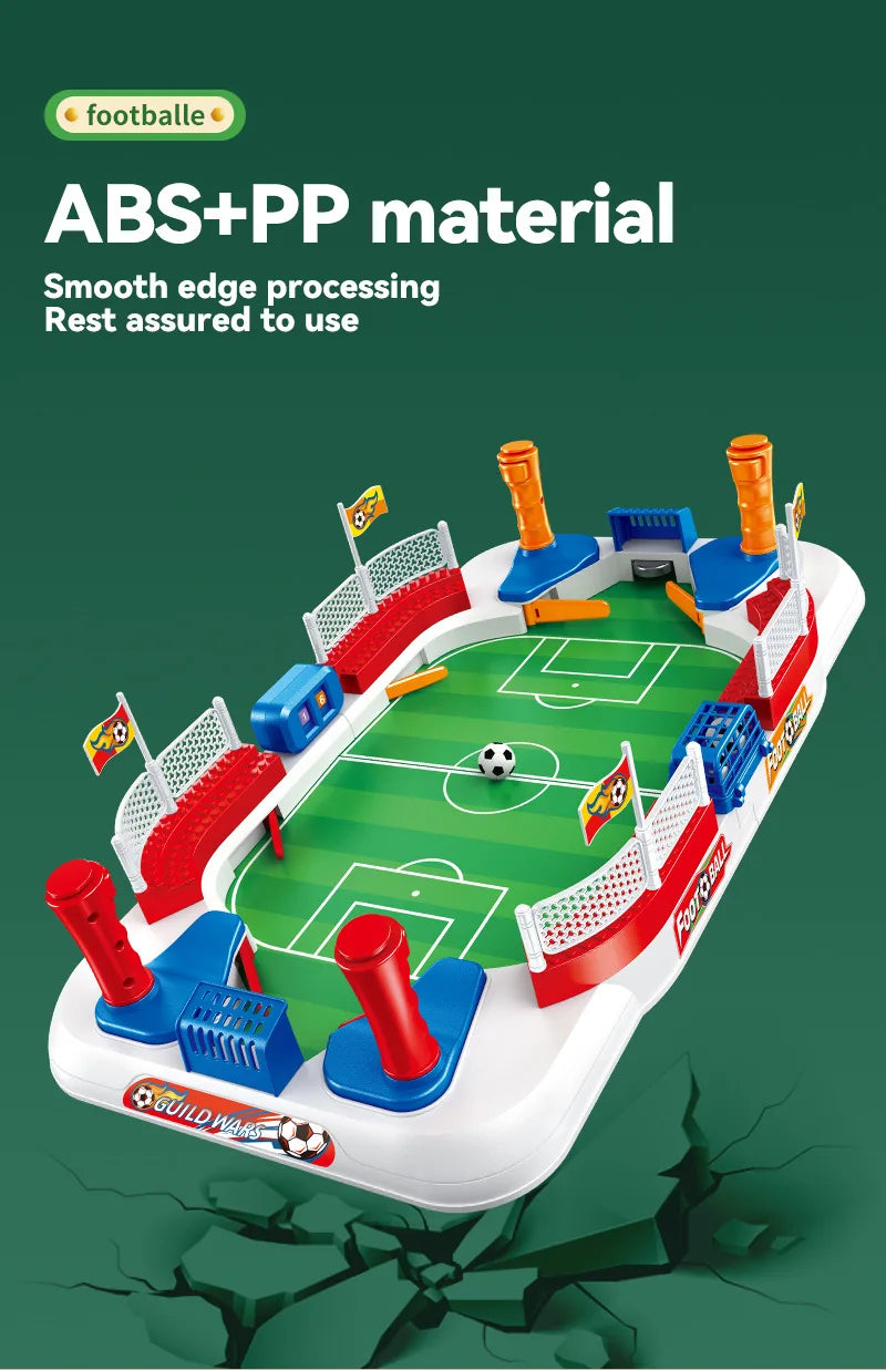 Mini Tabletop Soccer Game Double Flip Control High Barrier Foosball Board Game for Adults Indoor Entertainment Football Toy
