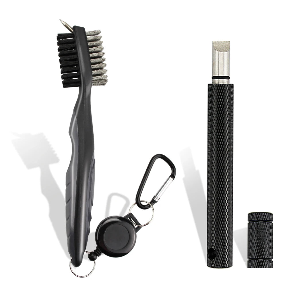 2Pcs/Set Golf Club Brush Golf Club Sharpener Grooving Tool Golf Putter Wedge Ball Groove Cleaner Kit Cleaning Tool  Accessories