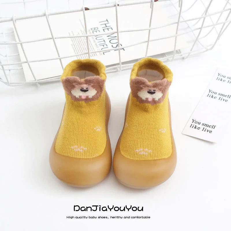 Baby Socks Shoes Infant Cute Cartoon Kids Boy Shoes Soft Rubber Sole Child Floor Sneaker BeBe Booties Toddler Girls First Walker