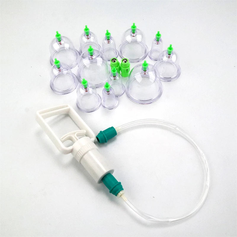 12/6 Pcs Jar Vacuum Cupping Cans Device for Massage Meridian Therapy Acupuncture Anti Cellulite Suction Cup Body Massage Cans