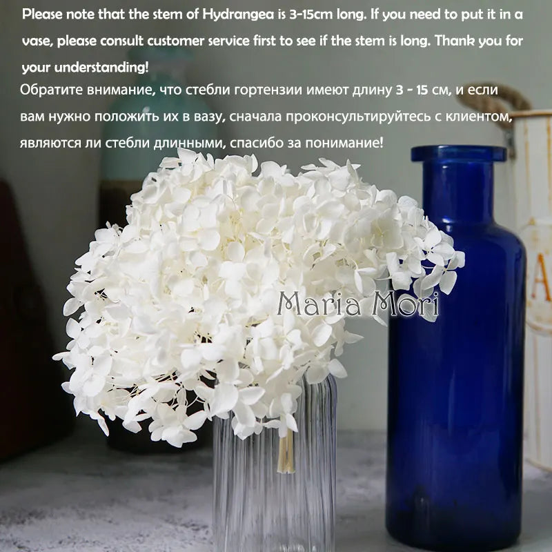 Anna Hydrangea (Color 123-164) Flowers Little Leaves Preserved Hydrangea Home Decor DIY Material Epoxy Resin Handmade Flowers