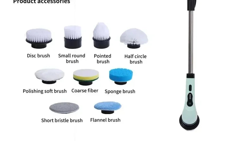 Cordless Electric Spin Scrubber Multipurpose Power Cleaning Brush For Bathroom Kitchen Tile Grout Floor Stain Removal