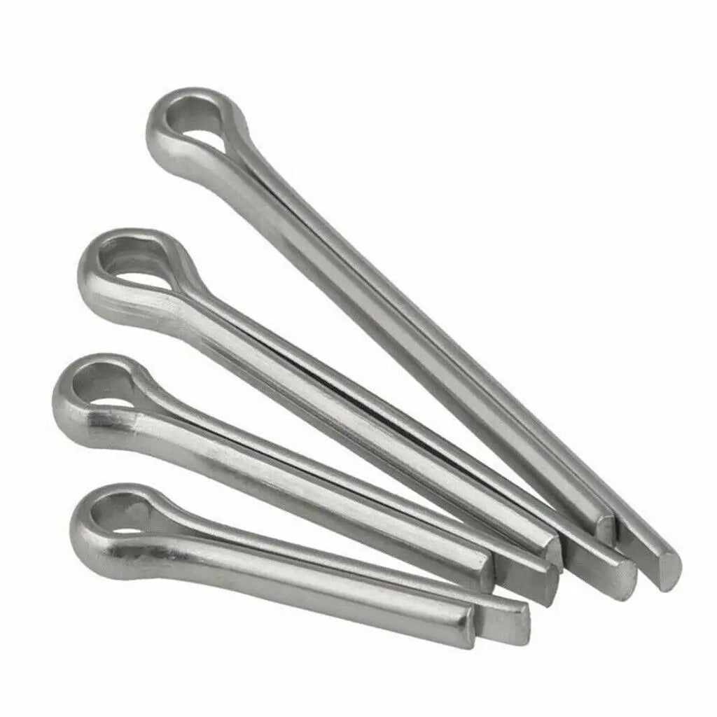 150PCS Split-Pins / Split Cotter Pins Stainless Steel A2-Marine Grade (304) +Box Steel Hard Case Link Assortment