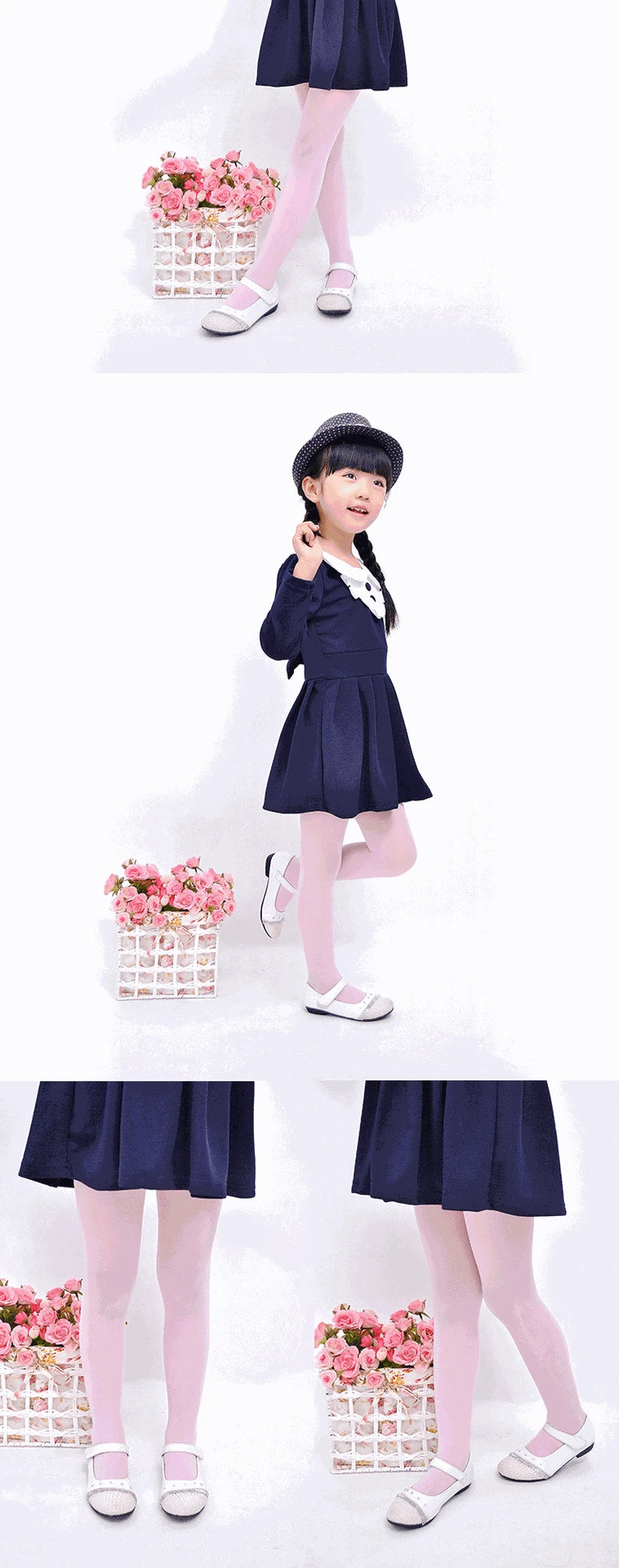 Summer Spring Candy Color Kids Pantyhose Ballet Dance Tights for Girls Stocking Children Velvet Solid White Pantyhose
