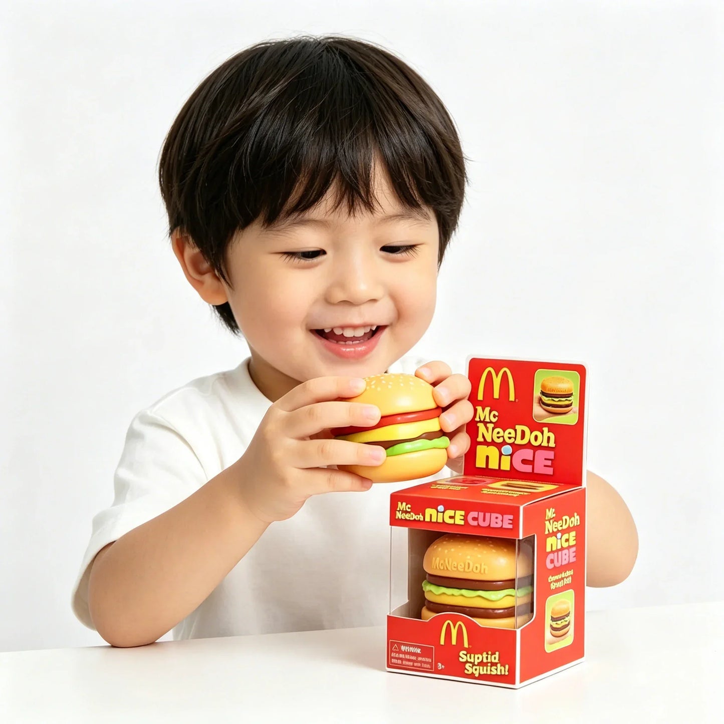 In Stock Schylling NeeDoh Burger Squishy Fidget Toy, Calms Mood, Offers Sensory Relief & Eases Anxiety, Non-toxic and Safe
