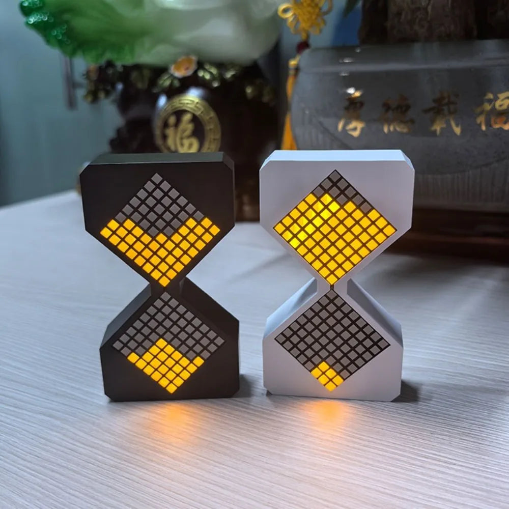 Cyber Style LED Electronic Hourglass with Gravity Sensing 1-30 Min Timer DIY Digital Sand Clock Technology Sense Decompress