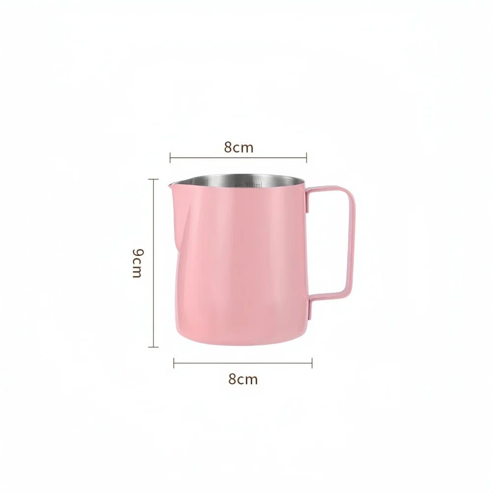 350/600ML Coffee Milk Frothing Pitcher Jug 304 Stainless Steel Precise Scale High Quality Latte Barista Professional CafeUtensil
