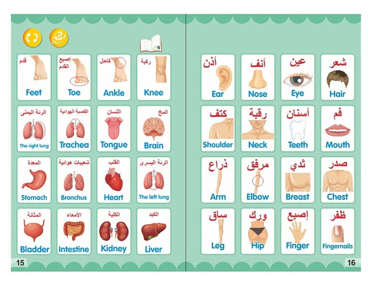 Arabic English Letters Alphabet Kids Ebook Reading Machines Multi Function Learning Baby Early Education Toys