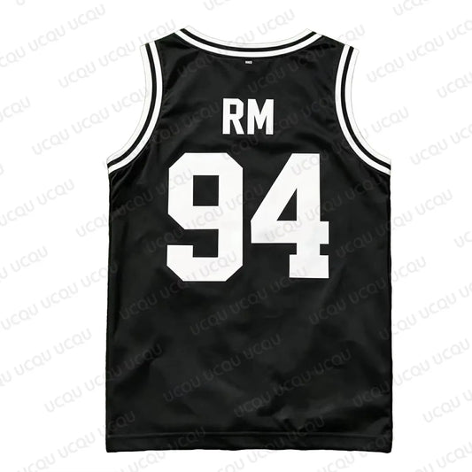 Members Number Basketball Tank Top Black White Striped Mesh Sleeveless Vest Kpop Army Concert Oversized Fan Sports Jersey