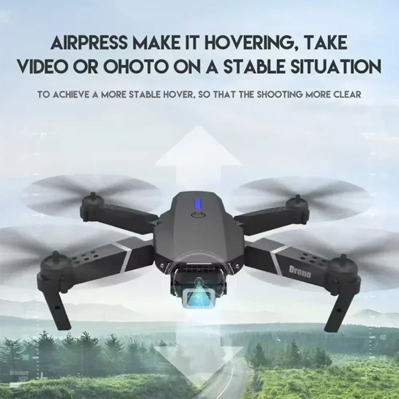 E88 Pro WIFI FPV Drone Wide Angle HD 4K 1080P Camera Height Hold RC Foldable Quadcopter Dron Helicopter Toy Christmas Boy's Gift