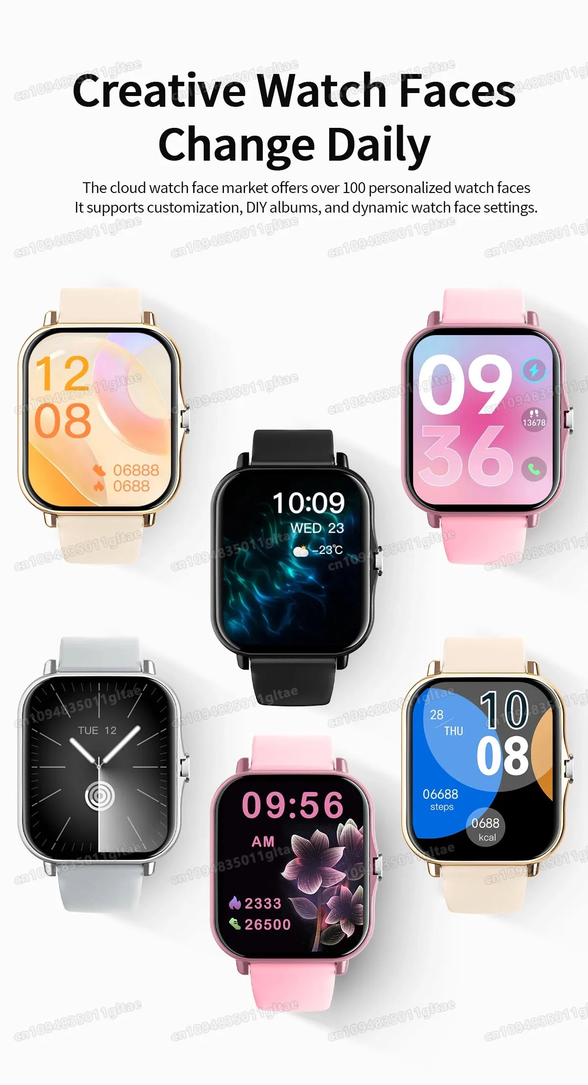 New Smartwatch BT Call Health&Sleep Monitoring 1.80''HD Screen Kids Smart Watch Waterproof Fashoin Sports Bracelet For Women Men