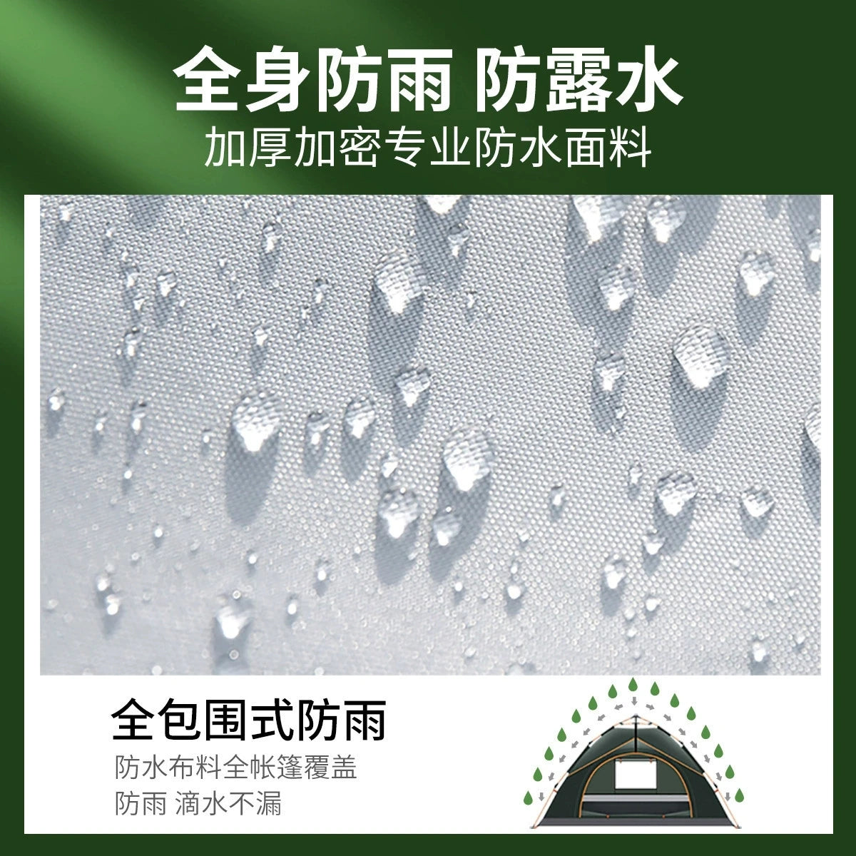 3-4 Person Instant Pop-Up Camping Tent Waterproof UV Protection Automatic Tent for Outdoor Hiking