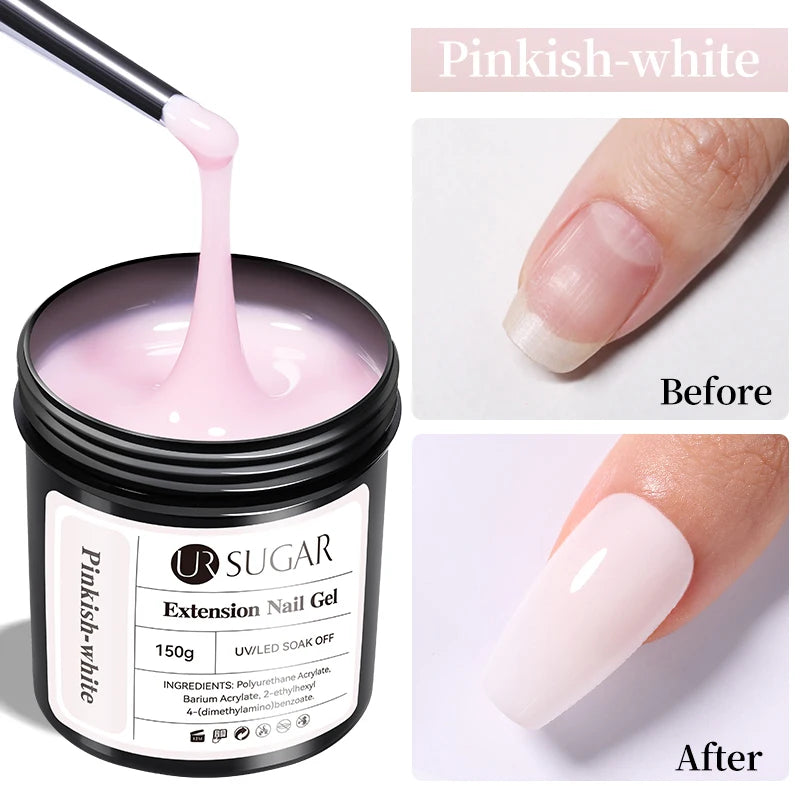 UR SUGAR 150g Extension Jelly Nude Pink Rose Red Quick Extension Gel Nail Polish Nail Extension UV LED Manicure Soak Off