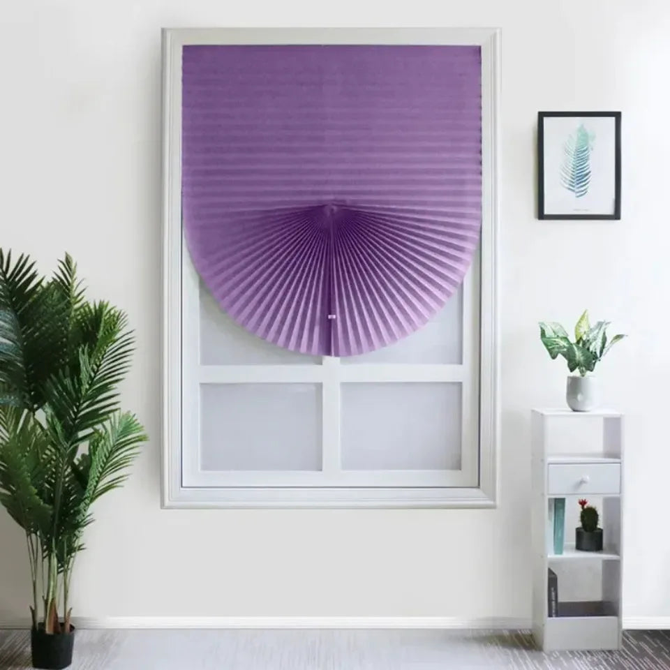 1Pc Shades Self-adhesive Half Windows Nonwoven Folding Curtain Bathroom Balcony Living Room Balcony Curtains Pleated Blinds