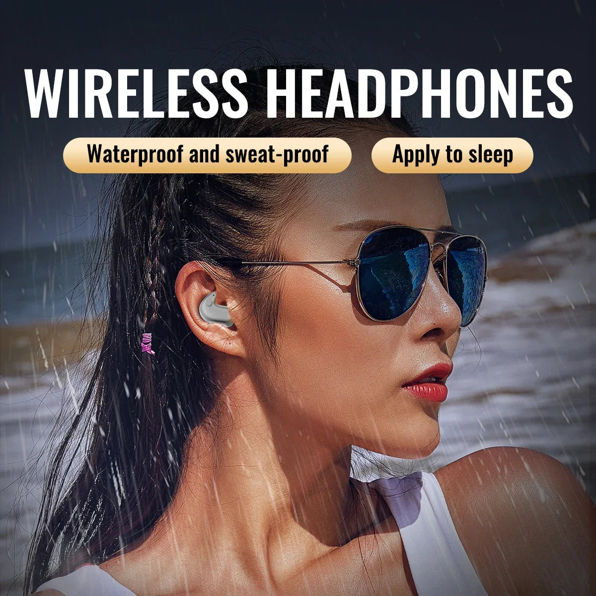 Bluetooth 5.3 Earphones Invisible Sleep Earbuds Wireless in-ear Headphones HiFi Stereo Noise Reduction Hedsets for Huawei