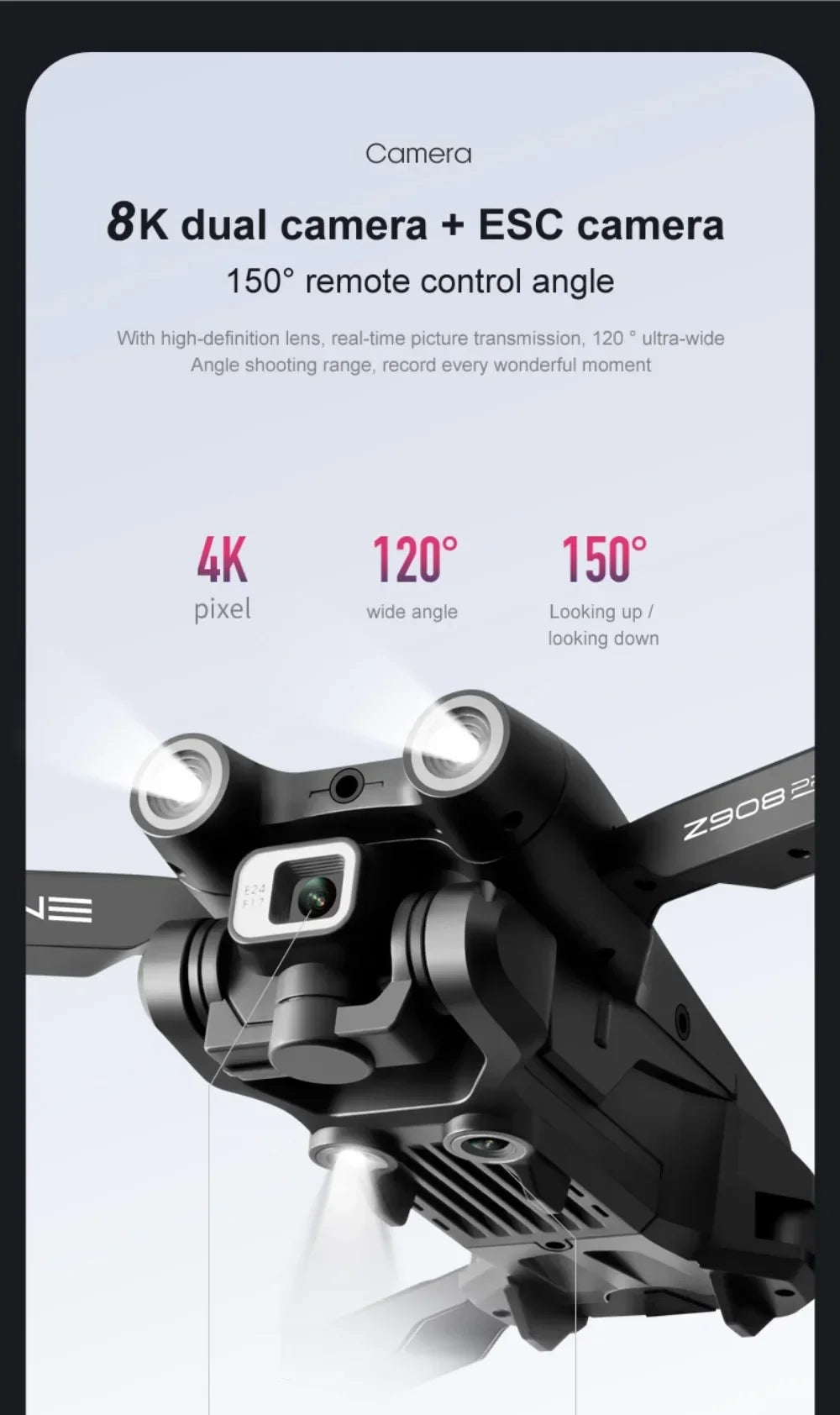 Lenovo Z908 Pro max Drone 4K Professional HD Dual Camera Dron Brushless Motor 5G WIFI FPV RC Quadcopter Helicopter Toys