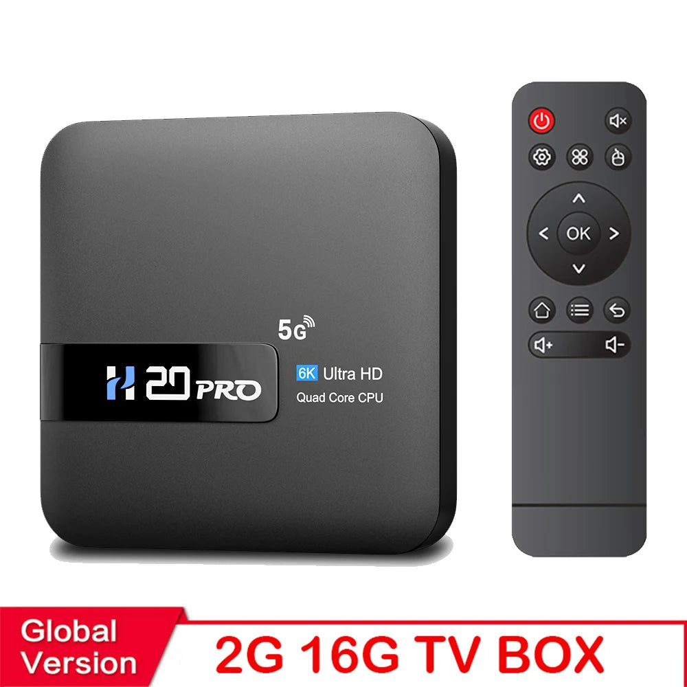 TOPSION H20PRO Smart TV Box Android 14.0 With Voice Assistant 2.4&5G Wifi 4K 6K HD Video 1080P Media Player Set Top Box