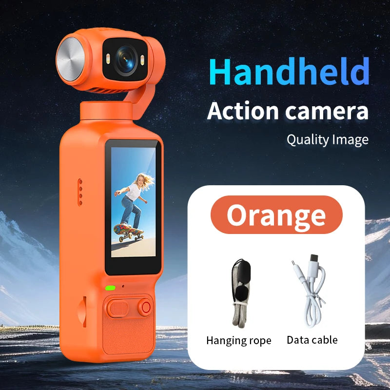 Lenovo HD 4K Action Camera 180° Rotatable For Vlog YouTube Tiktok Girls Record Life Video Recording Entry Portable Action Camera