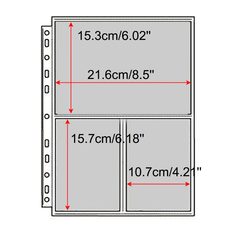 A4 Binder Photocards Holder Kpop Photo Card Page 2/3/4/9/10 Pocket Sleeves PVC Free Photo Album Refills 4x6 10x15 Pocket Sleeves