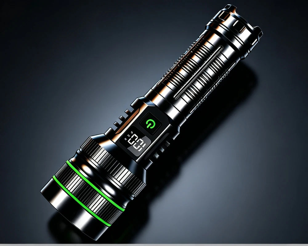 hit product long-range kilometer ultra bright flashlight, outdoor waterproof high-power strong light flashlight, rechargeable