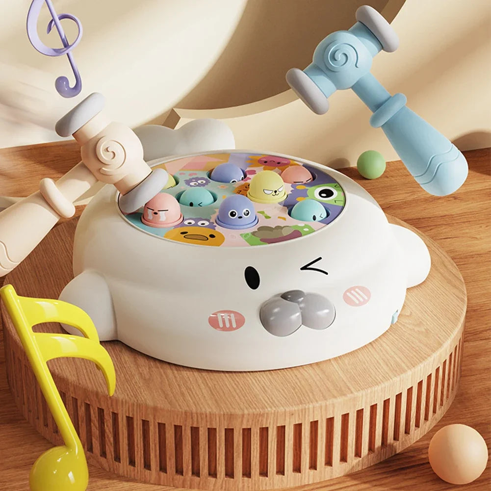 Educational Interactive Toy Whack A Mole Game hobbies  Pounding Hammers Included Knocking Toy Seal Montessori Toy Gift for Kid