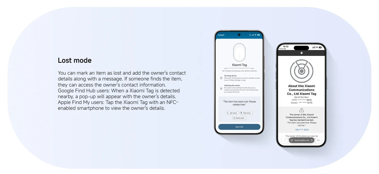 Xiaomi Tag Tracker Smart  Anti Lost Device Global Version Compatible Apple Find My and Google Android Find Hub Bluetooth 5.4