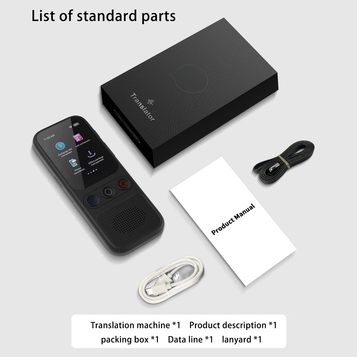 S80 Language AI Translator Device with 138 Languages Voice Translating 17 Offline Translation Simultaneous Interpretation