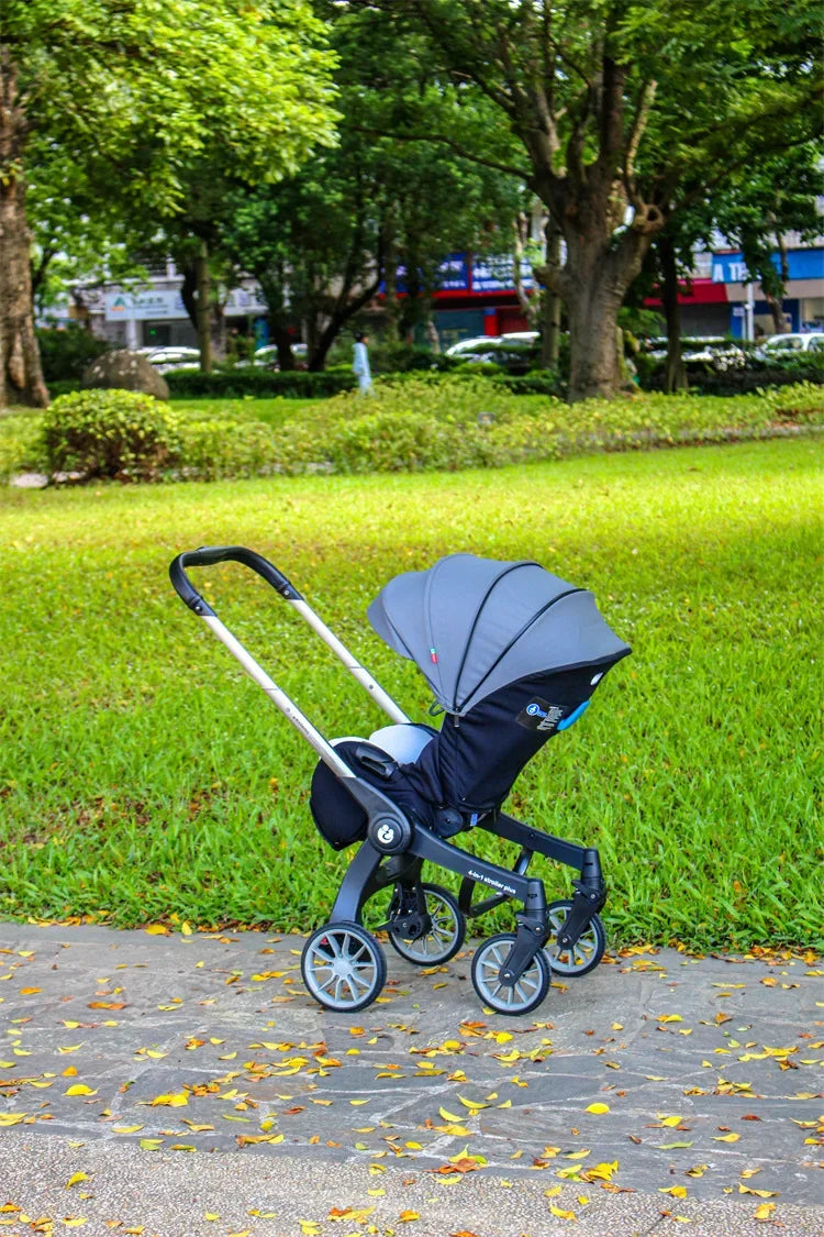 EU STOCK Foldable Lightweight baby stroller Multifunctional Four Wheels poussette bebe 3 en 1 Portable baby wagon