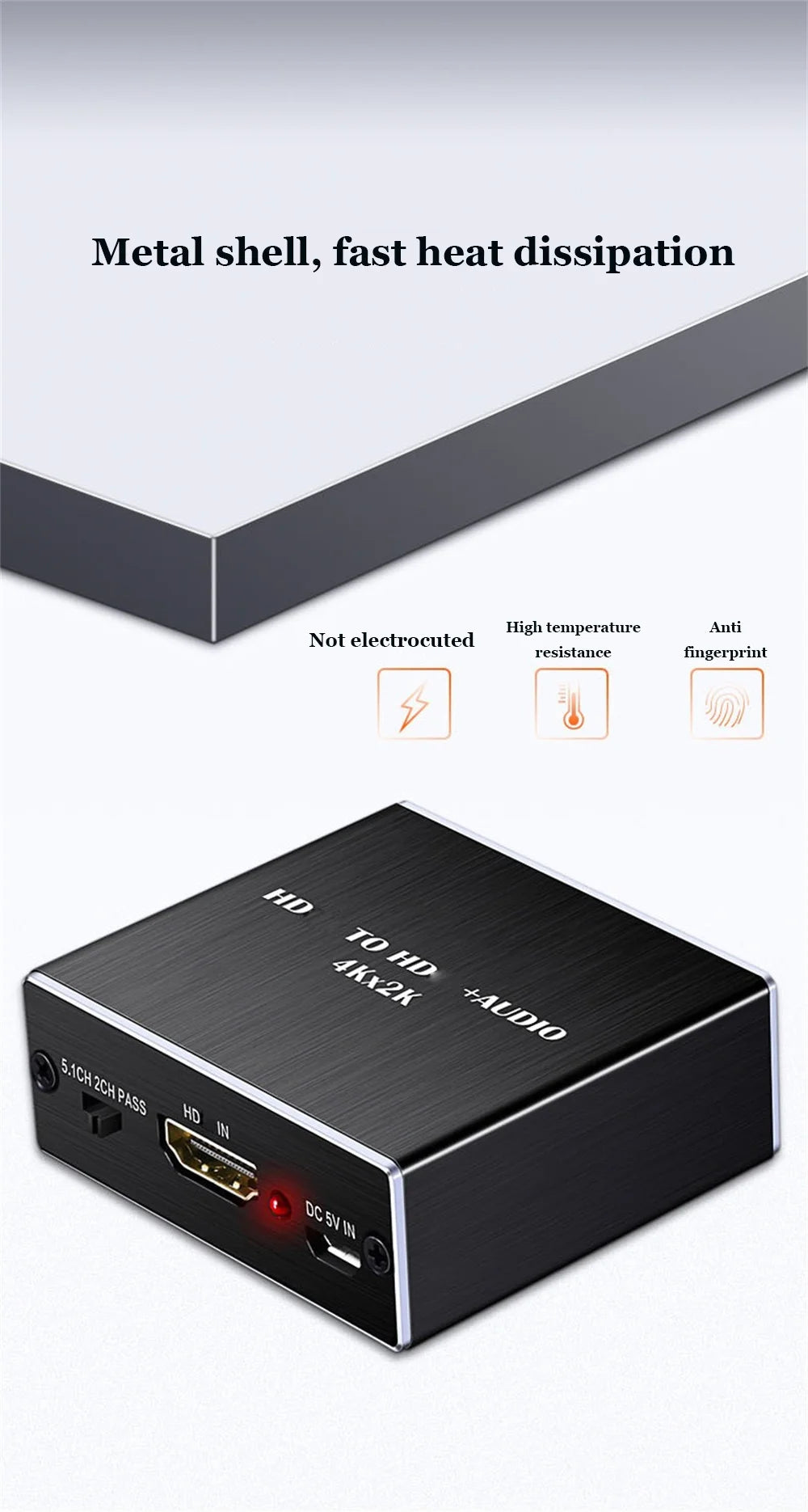 HDMI-Compatible Audio Extractor Stereo Audio Converter 3.5mm 4k X 2k Audio Splitter Adapter For PS4 TV DVD Home Theater