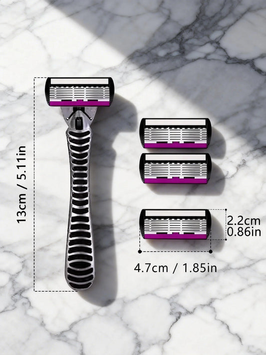 3/6/12 Pcs/ High Quality Man Safety Razor Blade 6 Layer German Stainless Steel Shaving Cartridges Compatible Mach Shaver