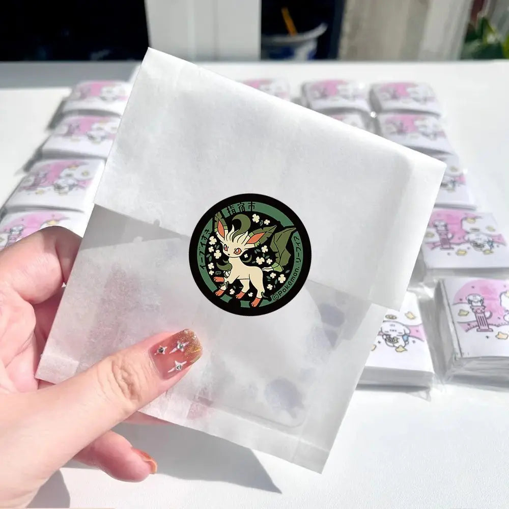 500/1000PCS Pokemon Pikachu Roll Stickers Cartoon Scrapbook Phone Gift Living Waterproof Coffee Phone Stationery Luggage Decals