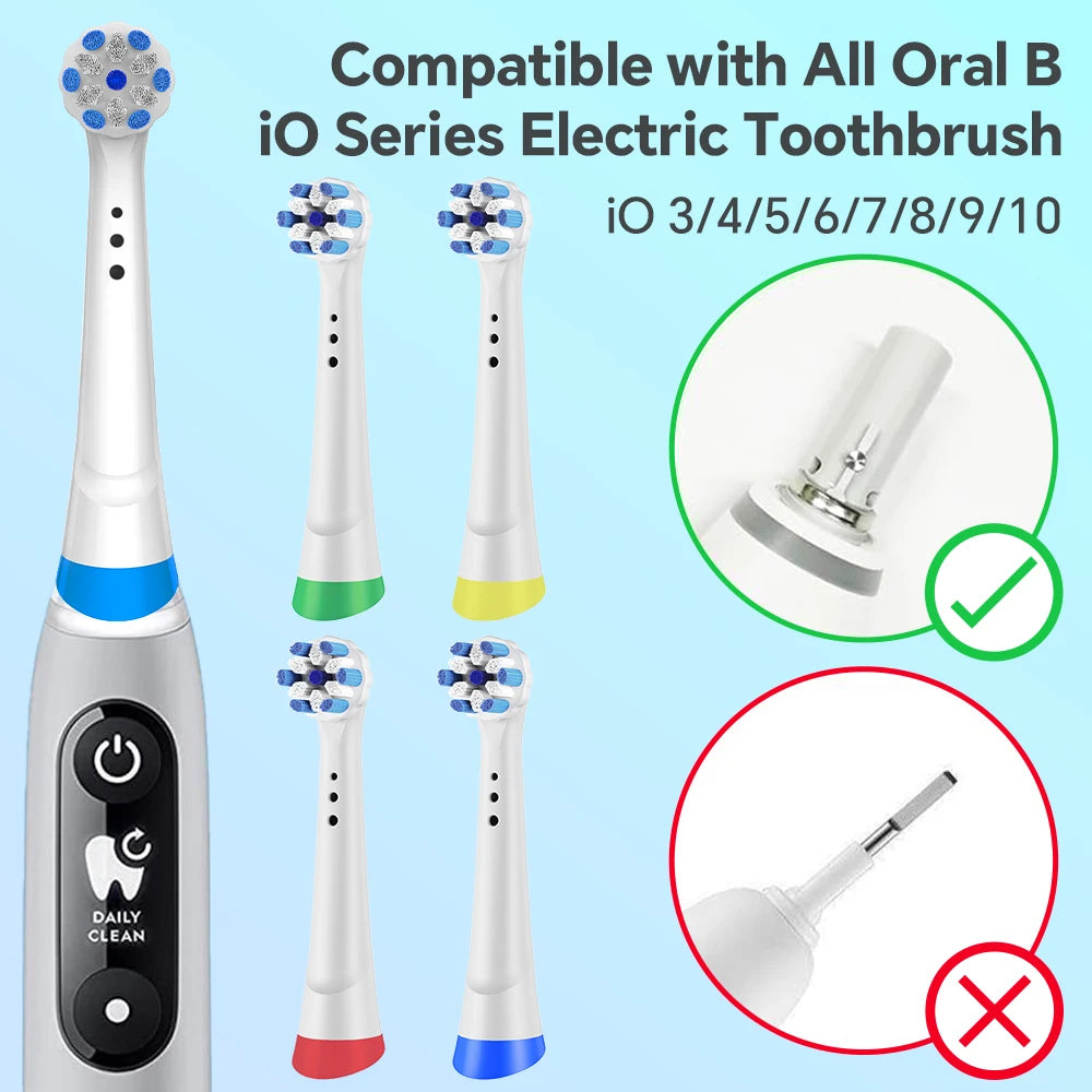4 8 12 Pack Toothbrushes Head, Compatible with Oral B iO 2/3/4/5/6/7/8/9/10 Series Electric Toothbrush Replacement Brush Heads