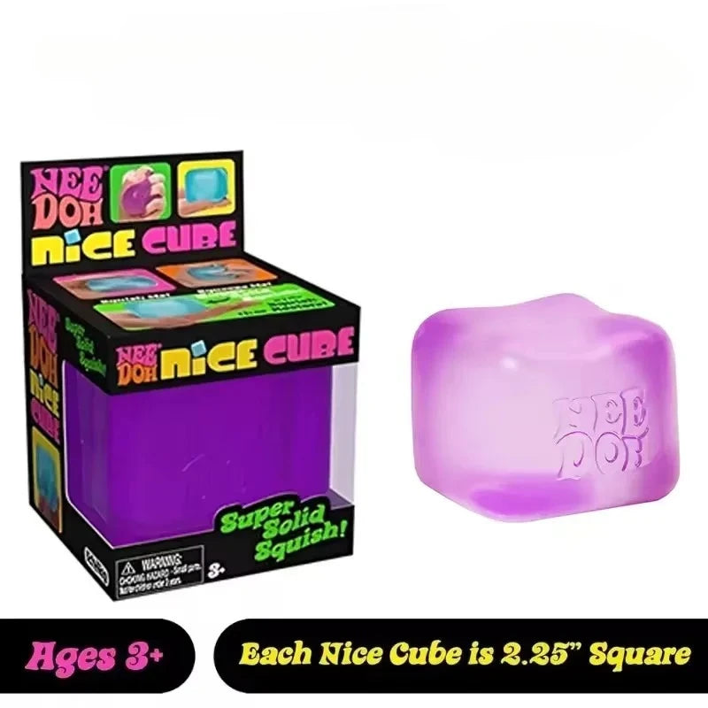 Schylling Sensory Squishy Cube, NeeDoh Nice Cube & Nice-Sicle Design, Stress Relief Anti-Anxiety Focus Toy for ADHD