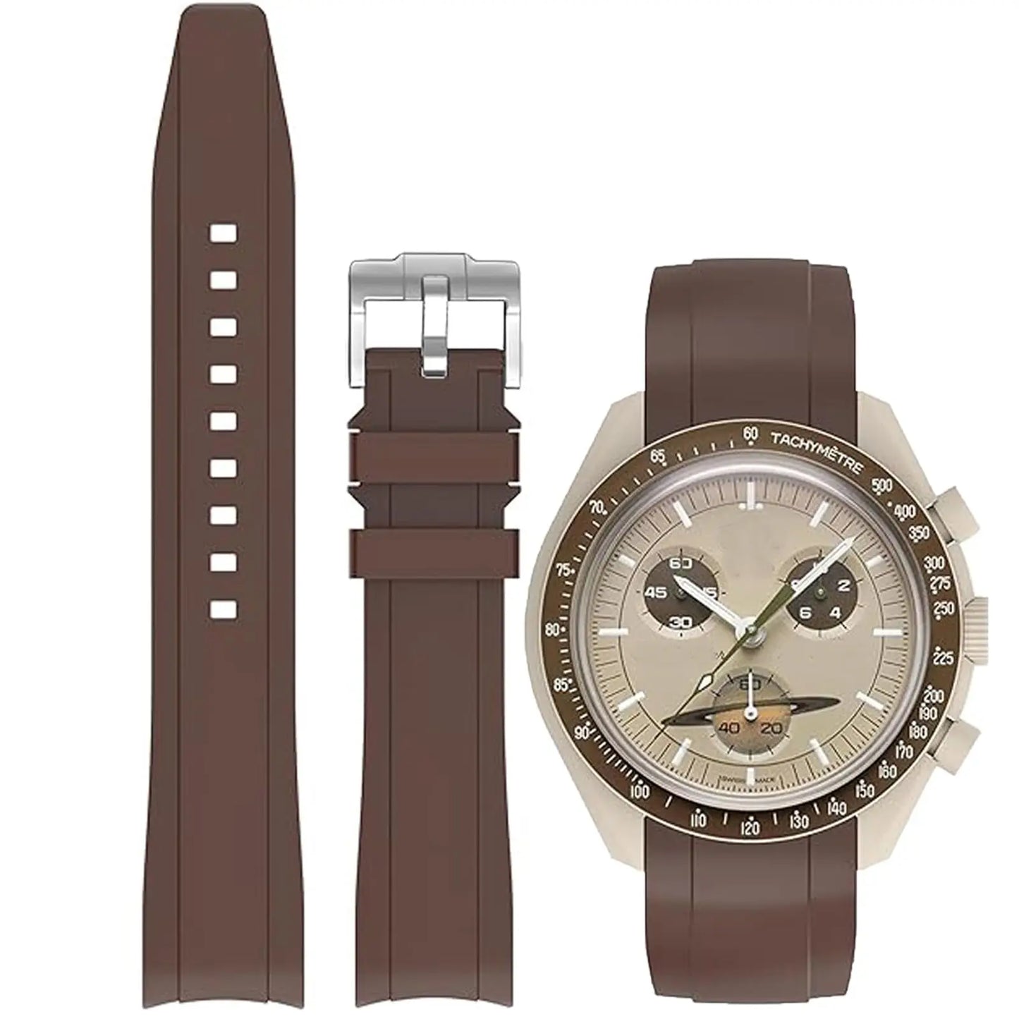 Band for Omega X Swatch Moonswatch Speedmaster 20mm 22mm Universal Curved end No Gap Bracelet for Rolex SEIKO Band For Men Women
