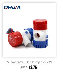 Submersible Bilge Pump 12v 24V 1100GPH 750GPH 500GPH Mini Electric Water Pump Used In Boat Seaplane Motor Homes Houseboat