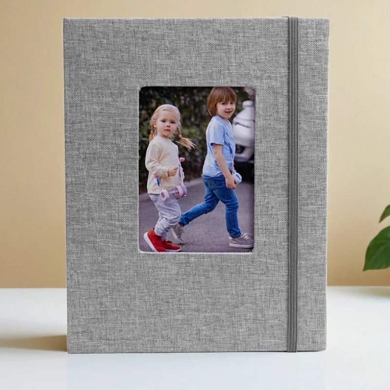 Album Insert Album Standard 6-inch, acid-free album with 52 vintage album with front window, wedding and family photo storage.