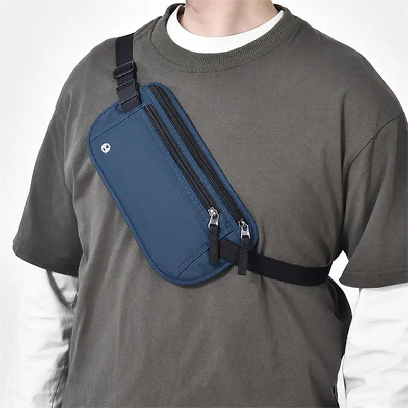 RFID Blocking Waterproof Sport Travel Phone Money Belt Bag Fanny Packs Men Women Hidden Wallet Passport Holder Bag Big Capacity