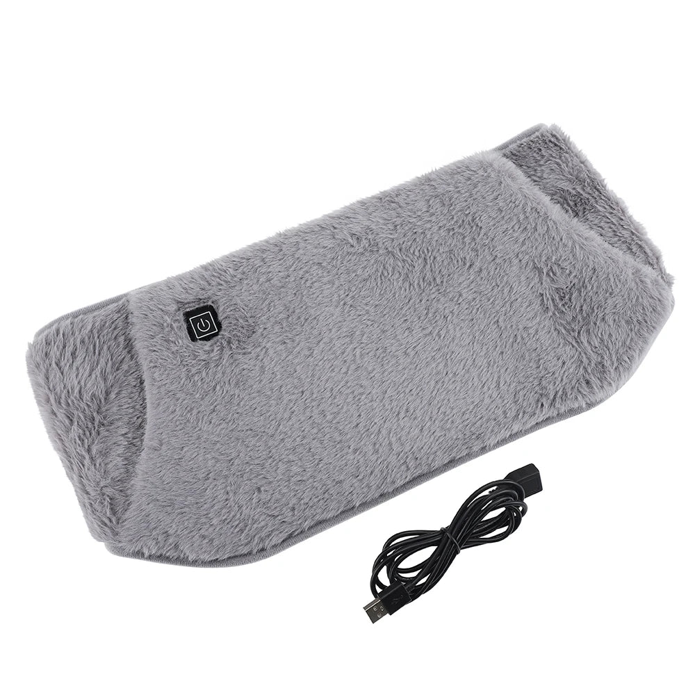 2 in 1 Electric Hand Warmer Waist Belt USB Rechargeable Graphene 3 Gears Hot Compression Washable Soft Plush Waist Warming Belt