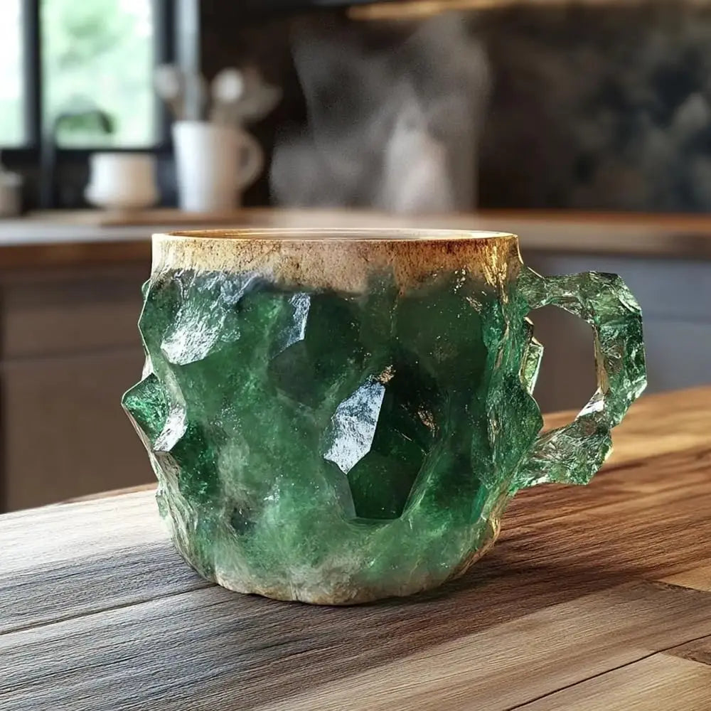 Mineral Crystal Coffee Mug 2025  New Multi-Colored Elegant Crystal Christmas Mugs Gift for Home and Office kitchen Supplies