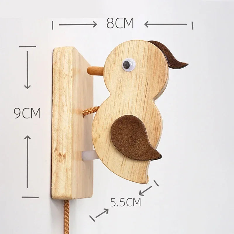 Wooden Woodpecker Doorbell Entrance Wireless Door Bell Creative Woodpecker Shaped Doorbell Door Bell Decor Home Decoration