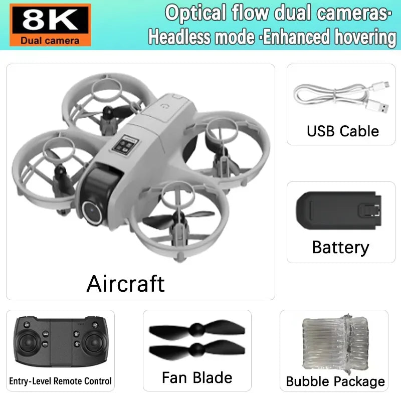 YP6 Mini Drone 8K Aerial HD Camera Drone 5G WIFI Record Large Screen Remote Control Intelligent Obstacle Avoidance Aerial Drone