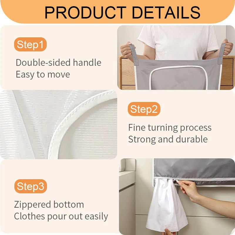 1PC Door Hanging Laundry Basket Wall Mounted Dirty Clothes Storage Box Household Sundries Storage Bag Storage Bag