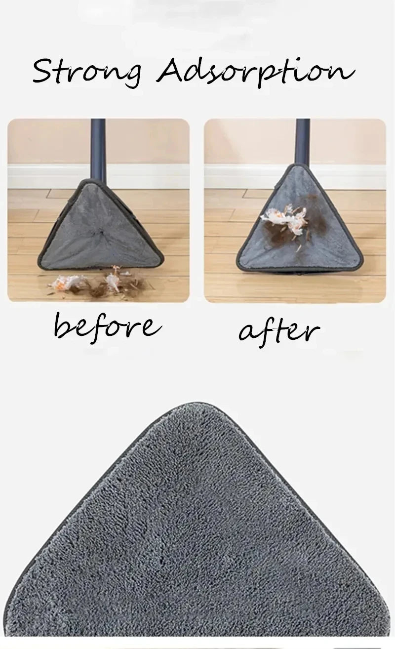 360 New Triangle Mop Rotatable Extendable Adjustable 110 Cm Cleaning Mop For Tub Tile Floor Wall Cleaning Mop Deep Cleaning Mop