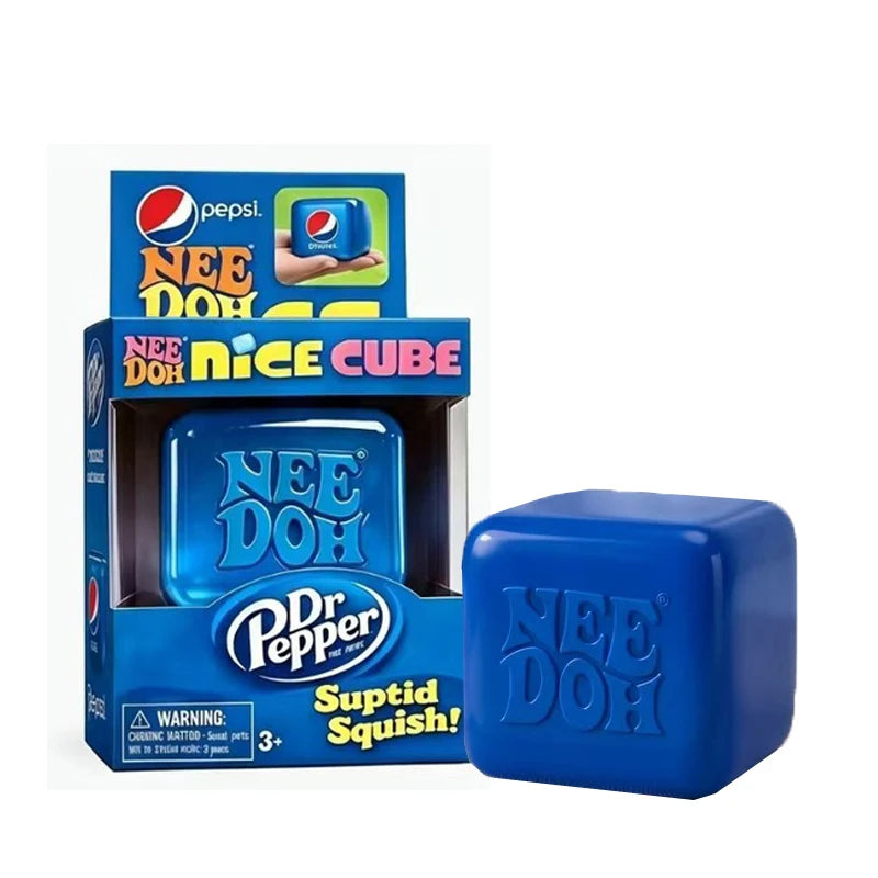 Schylling NeeDoh Nice Cube Squishy Squeeze Toy Stress Relief Anti Anxiety Sensory Fidget Tool For Kids Adults Autism ADHD
